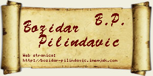 Božidar Pilindavić vizit kartica